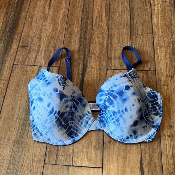 Victoria’s Secret Demi Bra 34DD Blue Tye Dye - Picture 2 of 7